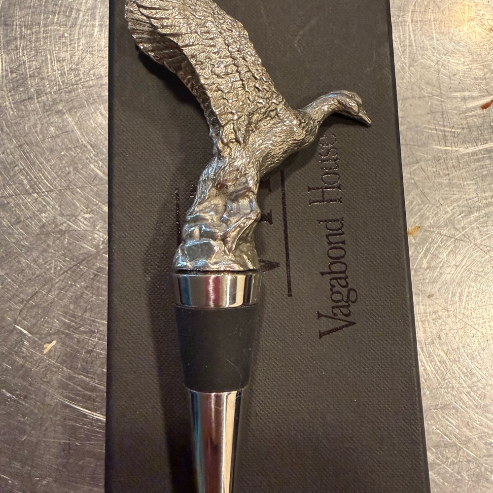 Vagabond House Silver Bird Wine Stopper